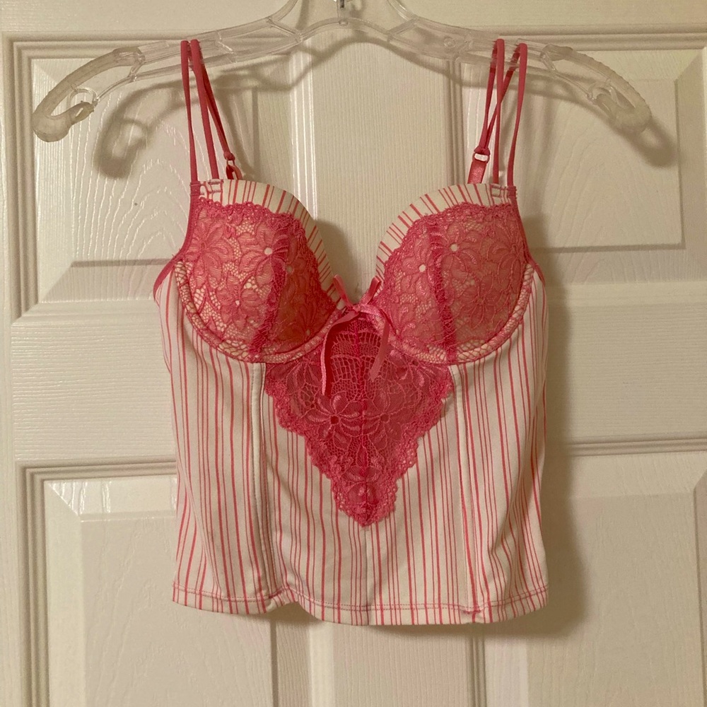 Y2K bustier pink top